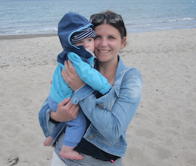 Nadine Mutter mit 27