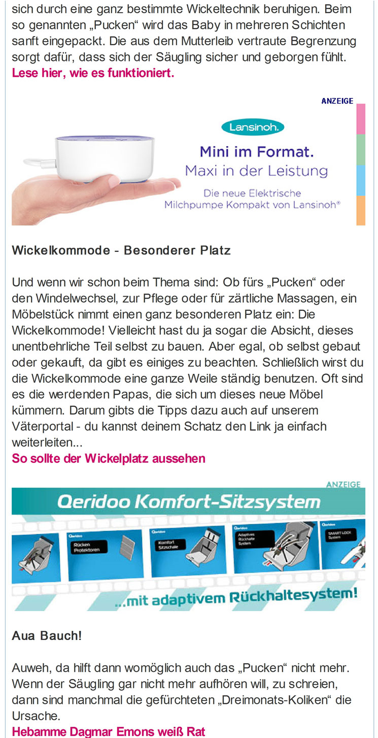 Schwangerschaftsnewsletter