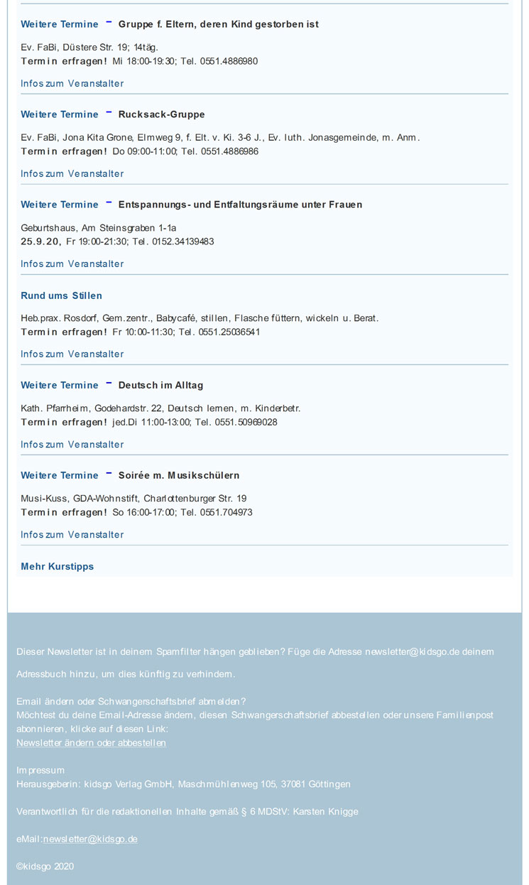 Schwangerschaftsnewsletter