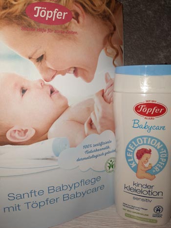 Töpfer kinder Kleielotion mit Baby