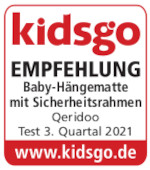 Qeridoo Baby-Hängematte Test-Siegel Qeridoo Baby-Hängematte Test-Siegel