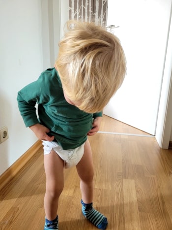 Bambo Nature Windeln von Junge getragen