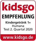 kidsgo Test-Siegel Humana Kindergetränk 1+
