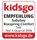 kidsgo Produkttest Testsiegel babybay Tobi Boxspringbett Comfort