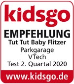 kidsgo Test-Siegel VTech Pargarage Tut Tut Baby Flitzer