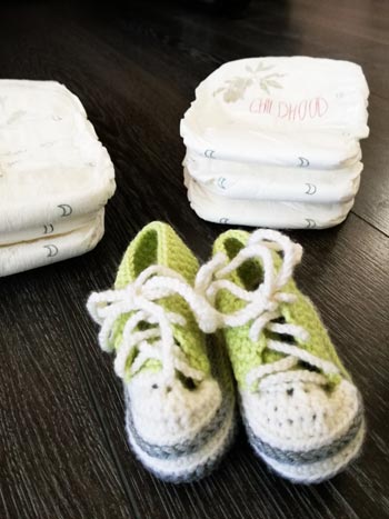 Eco by Naty Windel mit Babyschuhen Eco by Naty Windel mit Babyschuhen