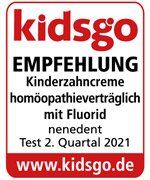 Dentinox nenedent Kinderzahncreme homoeopathivertraeglich mit Fluorid Test-Siegel
