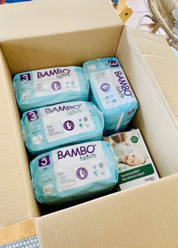 Bambo Nature Windeln und Feuchtpflegetücher im Karton