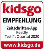 Readly Zeitschriften-App Test-Siegel kidsgo Produkttest
