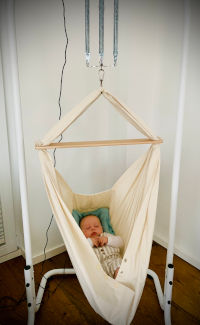 swing2sleep weiß im Schlafzimmer