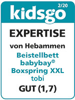 Beistellbett babybay Boxspring XXL Test-Siegel