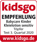 Töpfer Kleielotion Babyvare Test Siegel