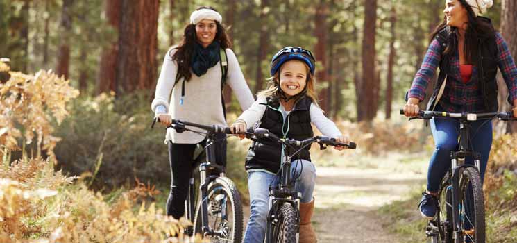 Fahhradfahren mit Kindern