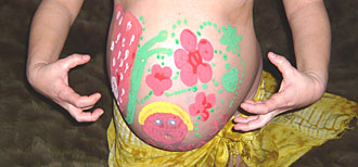 Alexandras kunterbunter Babybauch