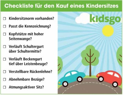Checkliste für den Kauf eines Kindersitzes