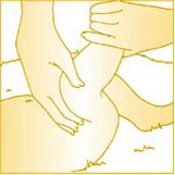 Baby-Füße massieren als Teil der Babymassage